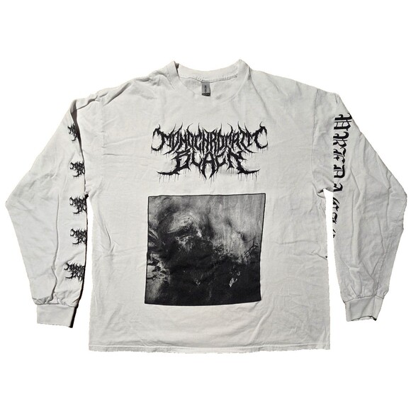 Monochromatic Black Band Shirt Predacious Death Metal XL Double Side Long Sleeve - Picture 1 of 12